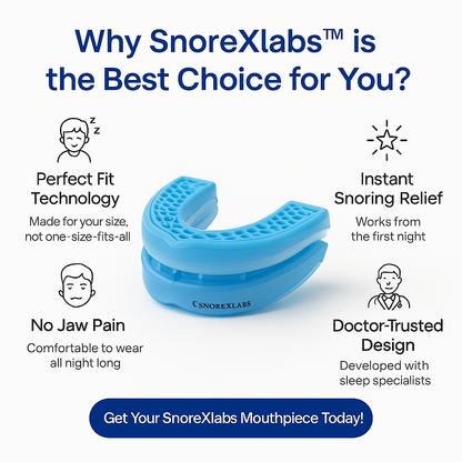 SnoreXlabs Anti-Snoring Mouthpiece – Adjustable Boil-&-Bite